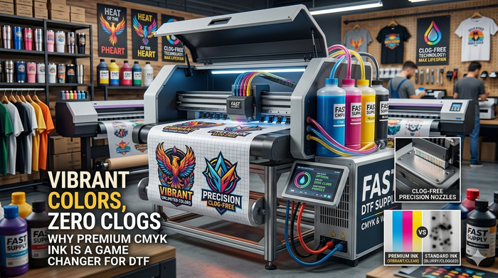 Vibrant Colors, Zero Clogs: Why Premium CMYK Ink is a Game Changer for DTF