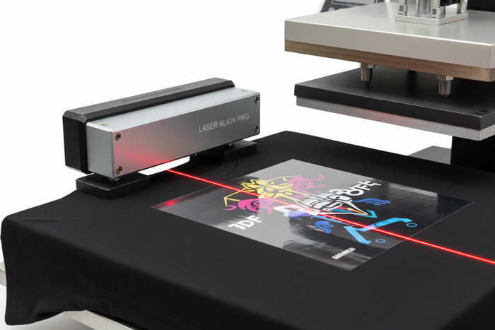 What is a Magnetic Laser Guide Attachment and How Does It Improve DTF Pressing?