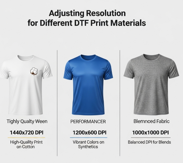 How to Adjust Resolution for Different DTF Print Materials