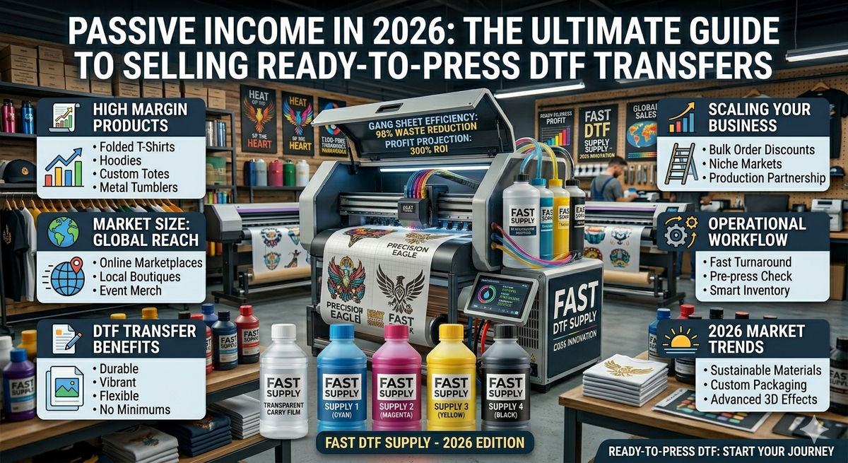 Passive Income in 2026: The Ultimate Guide to Selling 'Ready-to-Press' DTF Transfers