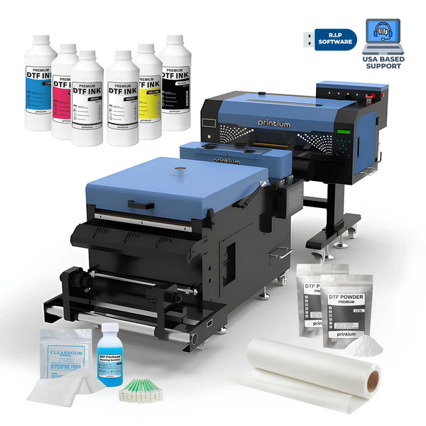 P200 13" 2 Head DTF Printer & P400 DTF Powder Shaker Dryer DTF Printing Bundle