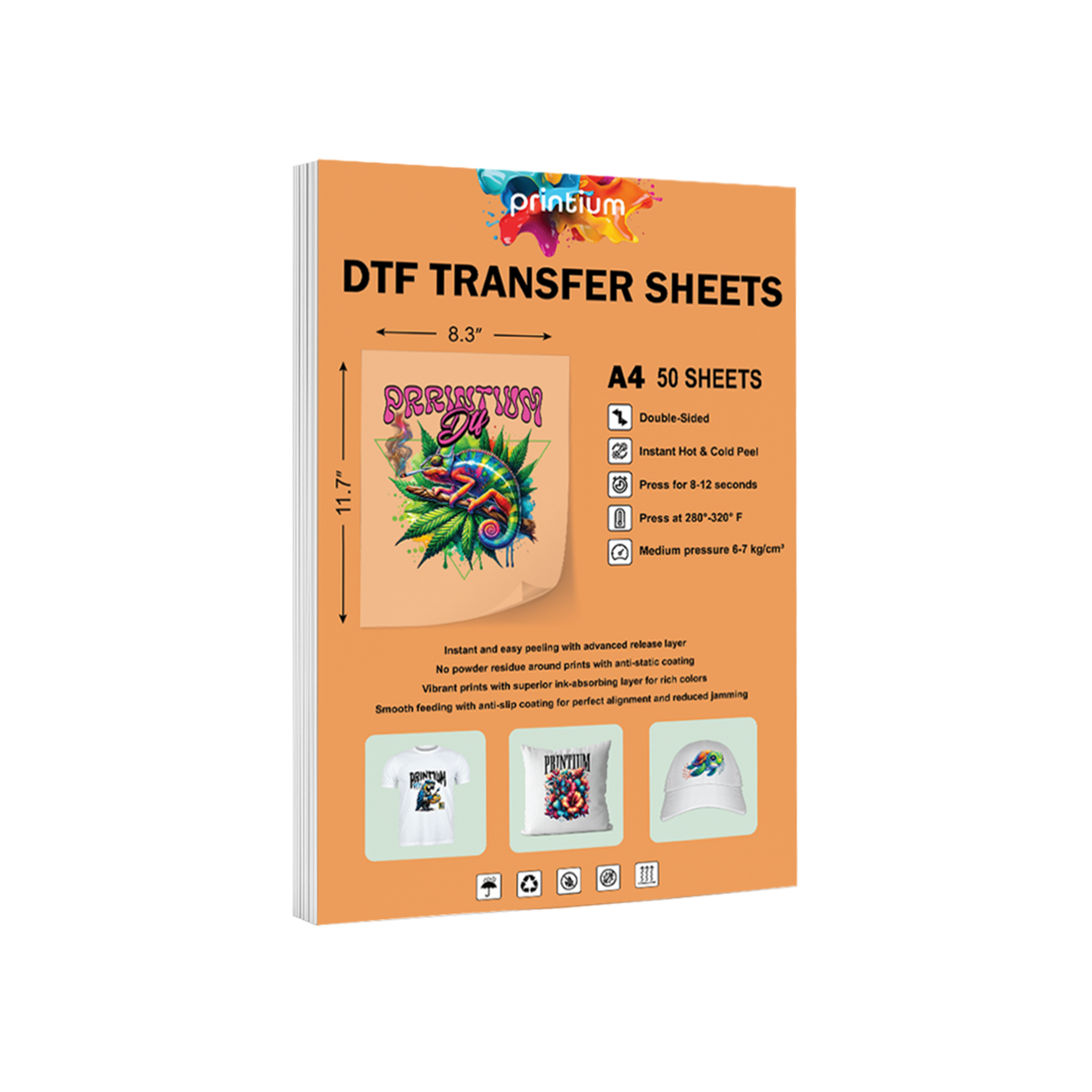 A4 DTF Film Sheets - 8.3" x 11.7" 50 Pack