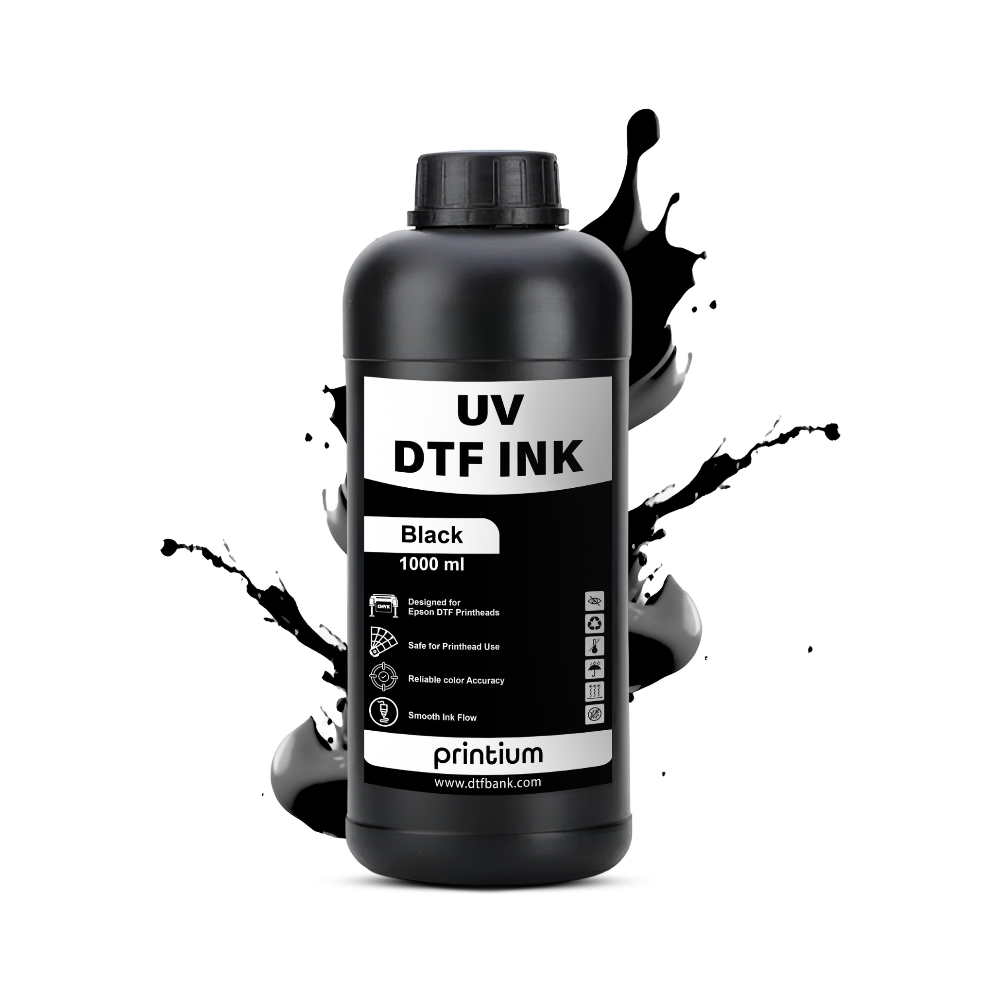 UV DTF Ink - Black 1 Liter